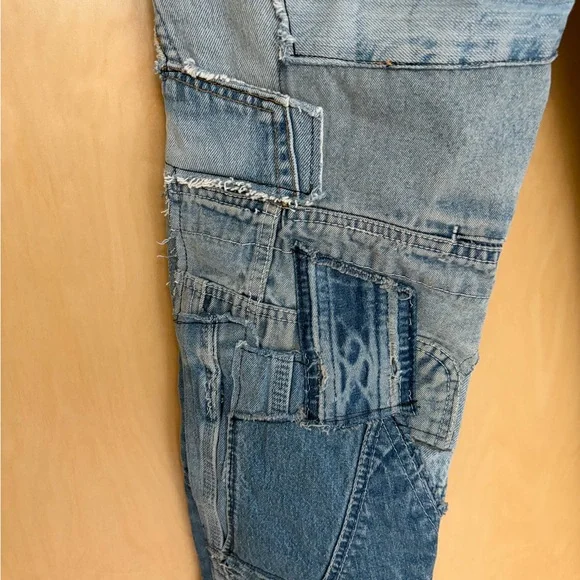 Greg Lauren mixed denim 34 lounge jeans Sz 2 - Picture 5 of 11